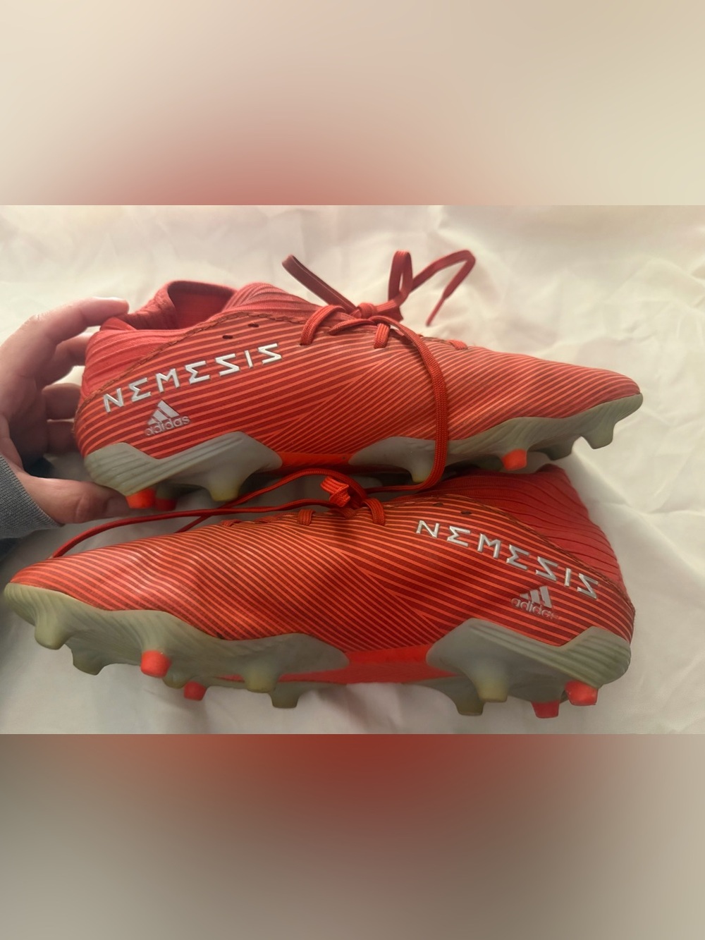 Adidas Nemeziz Soccer Cleats Men’s 8.5 Red Orange Firm Ground